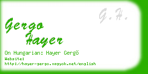 gergo hayer business card